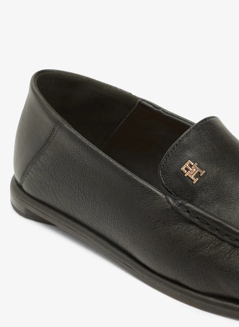 TOMMY HILFIGER  Leather Ruched Toe Loafers for Women | Best Price UAE
